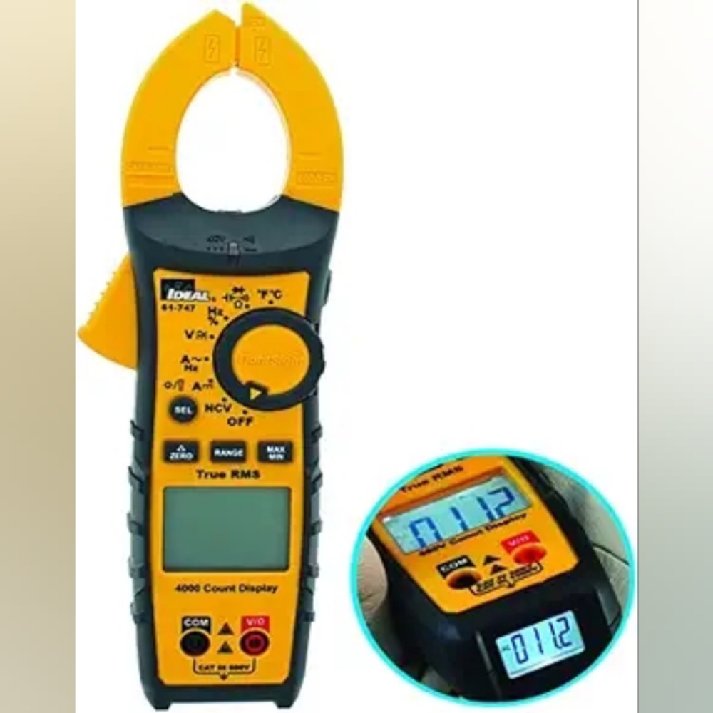 IDEAL Electrical 61-747 TightSight 400 Amp 600-Volt Digital Truerms AC/DC Clamp